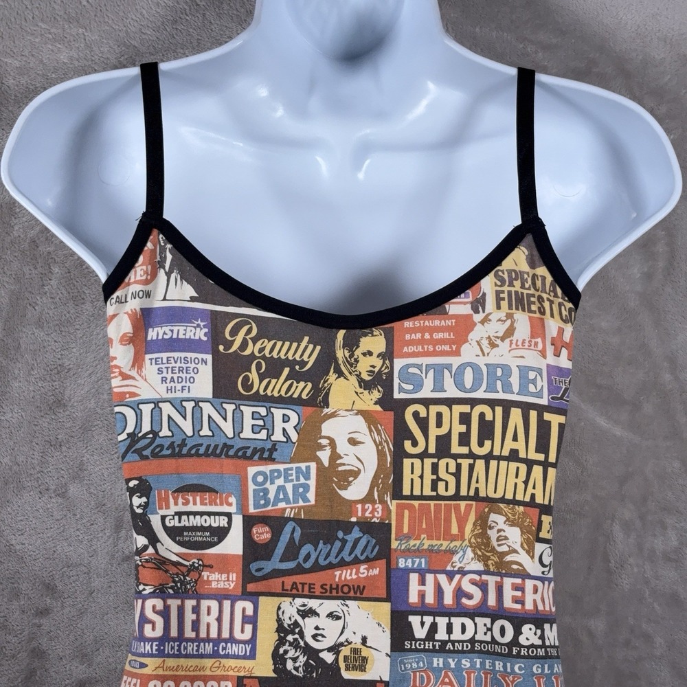 Hysteric Glamour Magazine Collage Tank Top Womens Size Free Multicolor Y2K - Picture 5 of 8